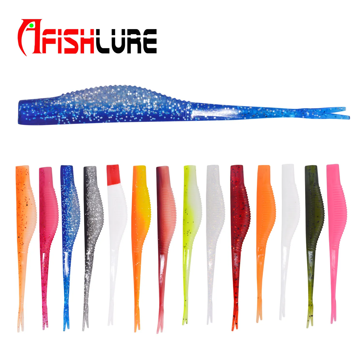 

Double Colors Forked Tail Soft Bait 128mm 6.5g Korea Market Hot Sale Soft Fishing Lures