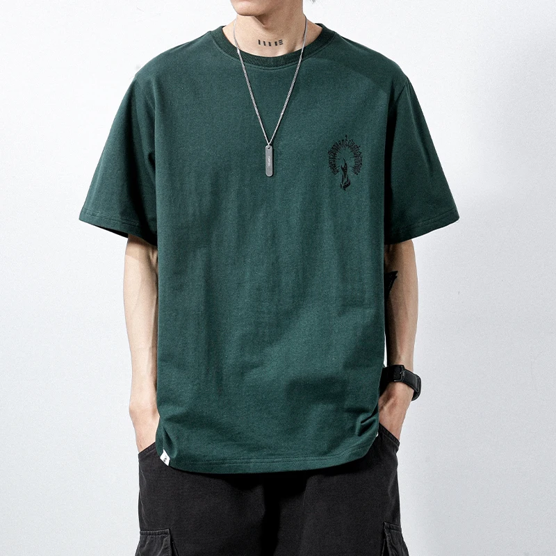 Футболка мужская с круглым вырезом модная Свободная Повседневная Уличная одежда