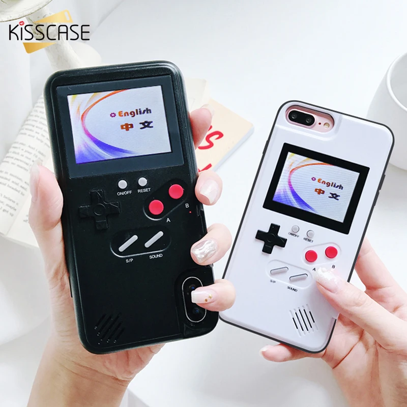 KISSCASE классический ретро цветной экран игровой чехол для iPhone 11 Pro Max 6S 6 7 8 Plus 36 В 1 XS XR