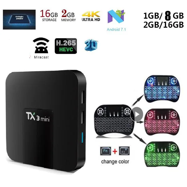 ТВ приставка TX3 mini на Android 8 1 2 + 16 ГБ 4 ядра Гб|ТВ-приставки и медиаплееры| |