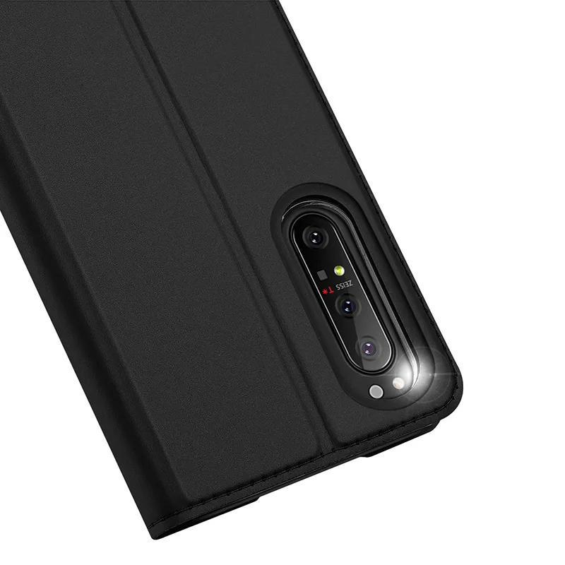 

Sony Xperia1 II Cases Synthetic Leather Ultra Slim Kickstand Magnetic Closure TPU Bumper Full Body Protection Flip Folio Covers