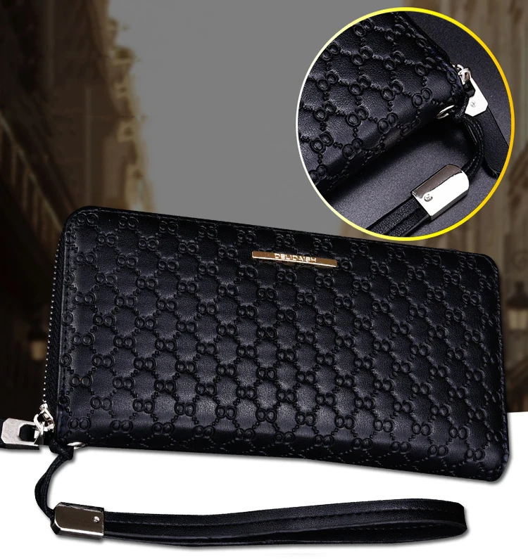 Роскошный брендовый мужской клатч мужские длинные кошельки повседневные на