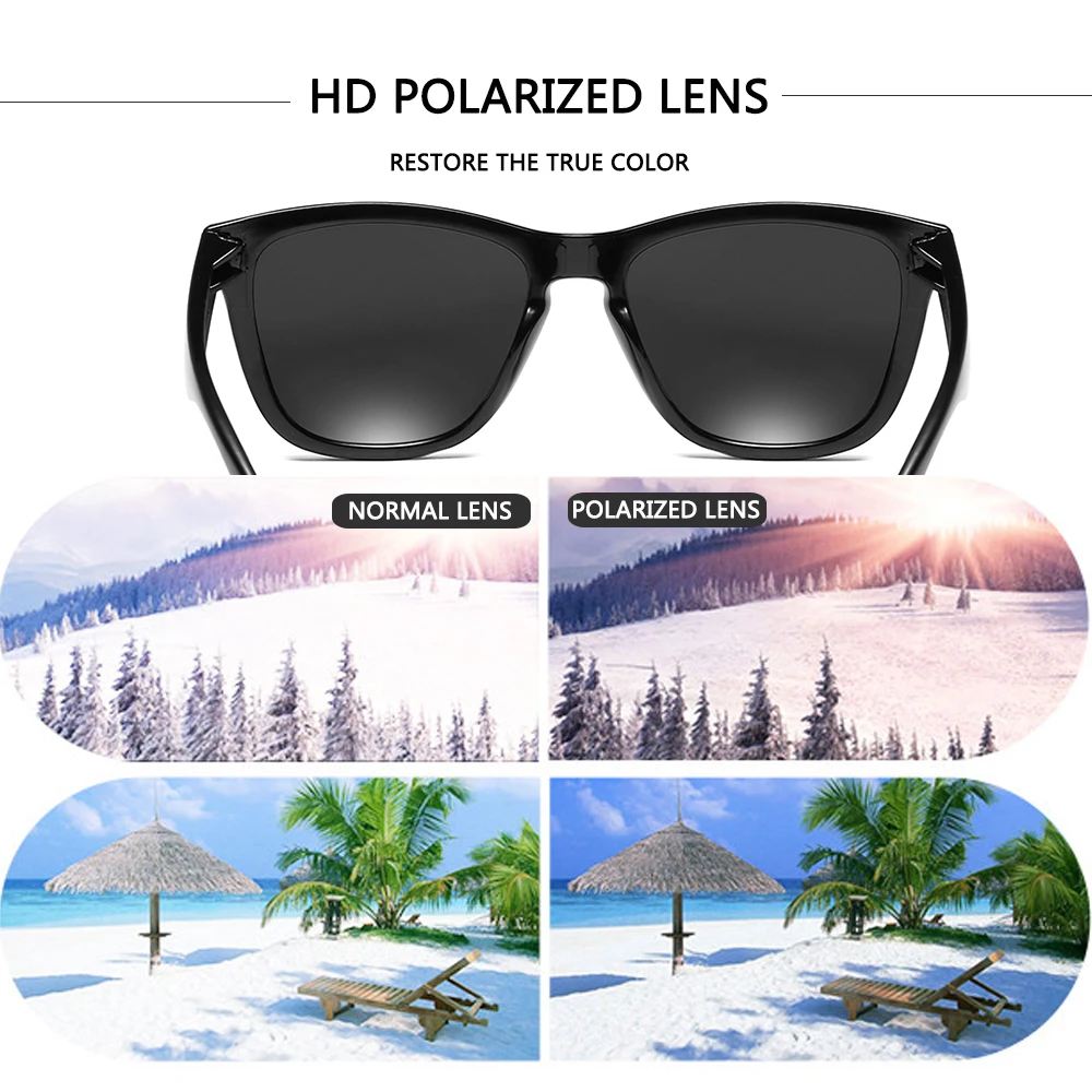 Поляризованные зеркальные солнцезащитные очки POLARSNOW для мужчин и женщин Модные