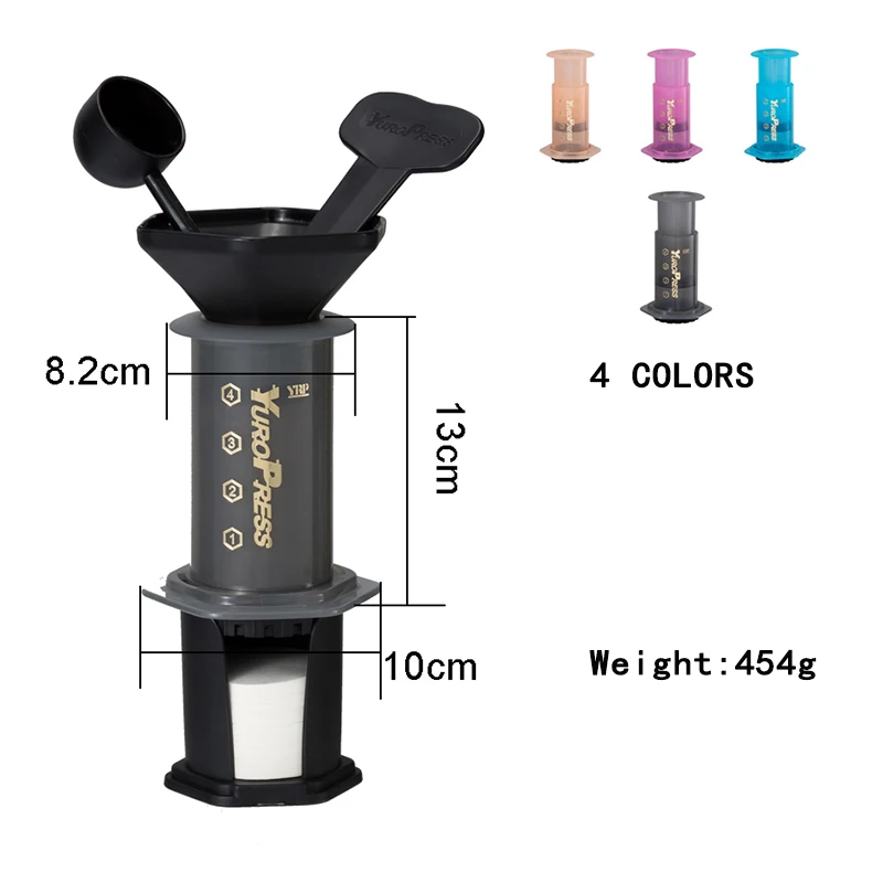 350ml Portable Coffee Maker Espresso French Press Household DIY Pot Air Machine Filters Paper Outdoors Touris | Дом и сад