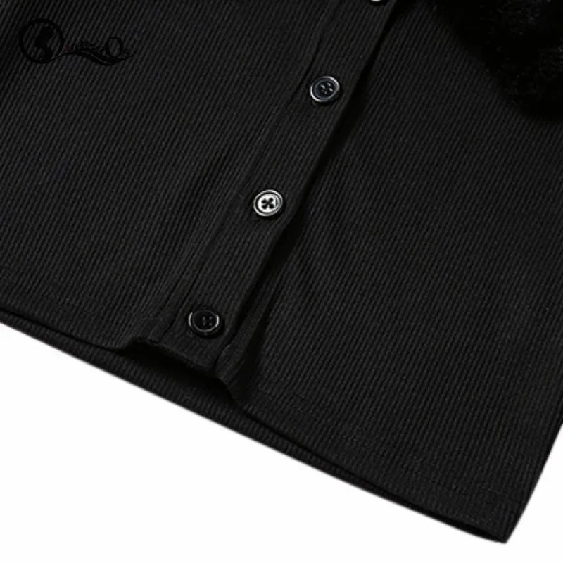 

Women Autumn Winter Jacket Coat Lapel Warm Fashion Casual Long Sleeves Outwear Short Wild Coat Jacket