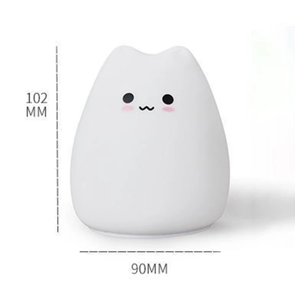 Прикроватная лампа светодиодный ночник с сенсорным датчиком силиконовая в виде