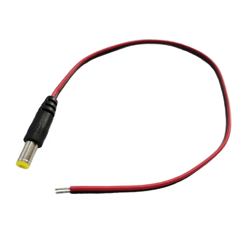 NCHTEK 2 1x5 5 мм DC Power Pigtail штекер разъем для камеры видеонаблюдения 1*5 красный и черный