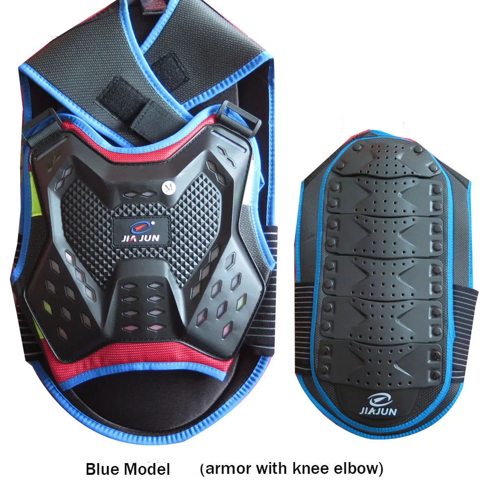 Защитный жилет черный с синим для детей мотокросса езды по бездорожью