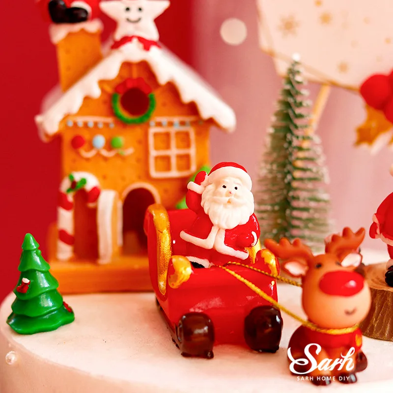 Рождественский мини Топпер для торта Санта Клауса детского праздника Снеговик