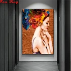 Алмазная вышивка цветок женщина вышивка крестиком Сделай Сам алмазная живопись распродажа Европейская сексуальная красота 3d картина Стразы мозаика