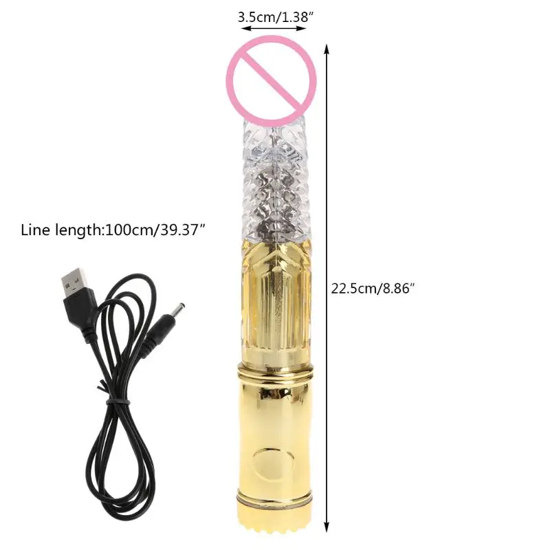 Мощный водонепроницаемый Женский вибрационный Вращающийся Массажер для тела