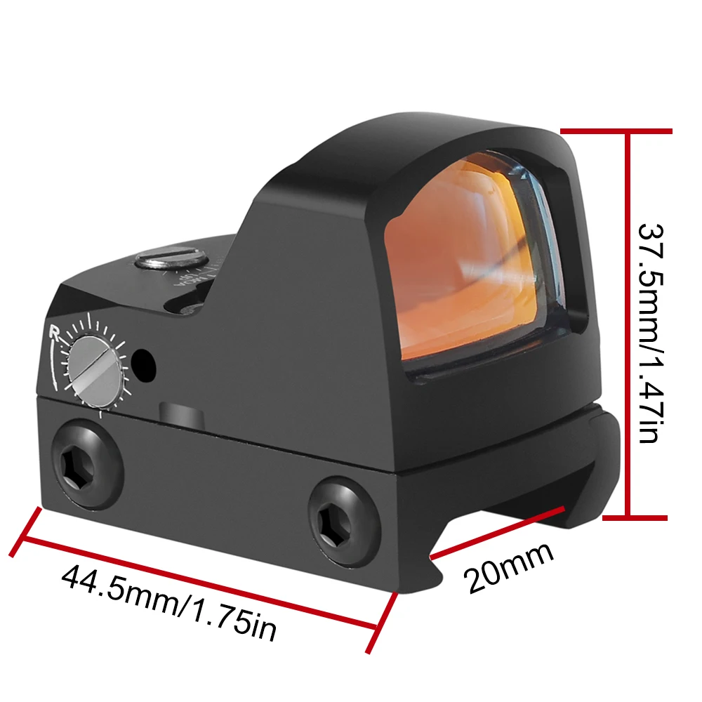 NEW Mini Red Dot Sight Collimator Rifle Reflex Scope fit 20mm Weaver Rail For Airsoft / Hunting | Спорт и развлечения