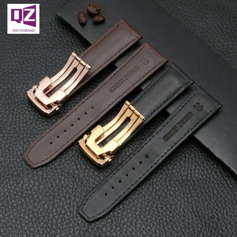 Genuine Leather watchband for MAURICE LACROIX Watch Strap 20mm 22mm folding buckle leisure business cow leather bracelet