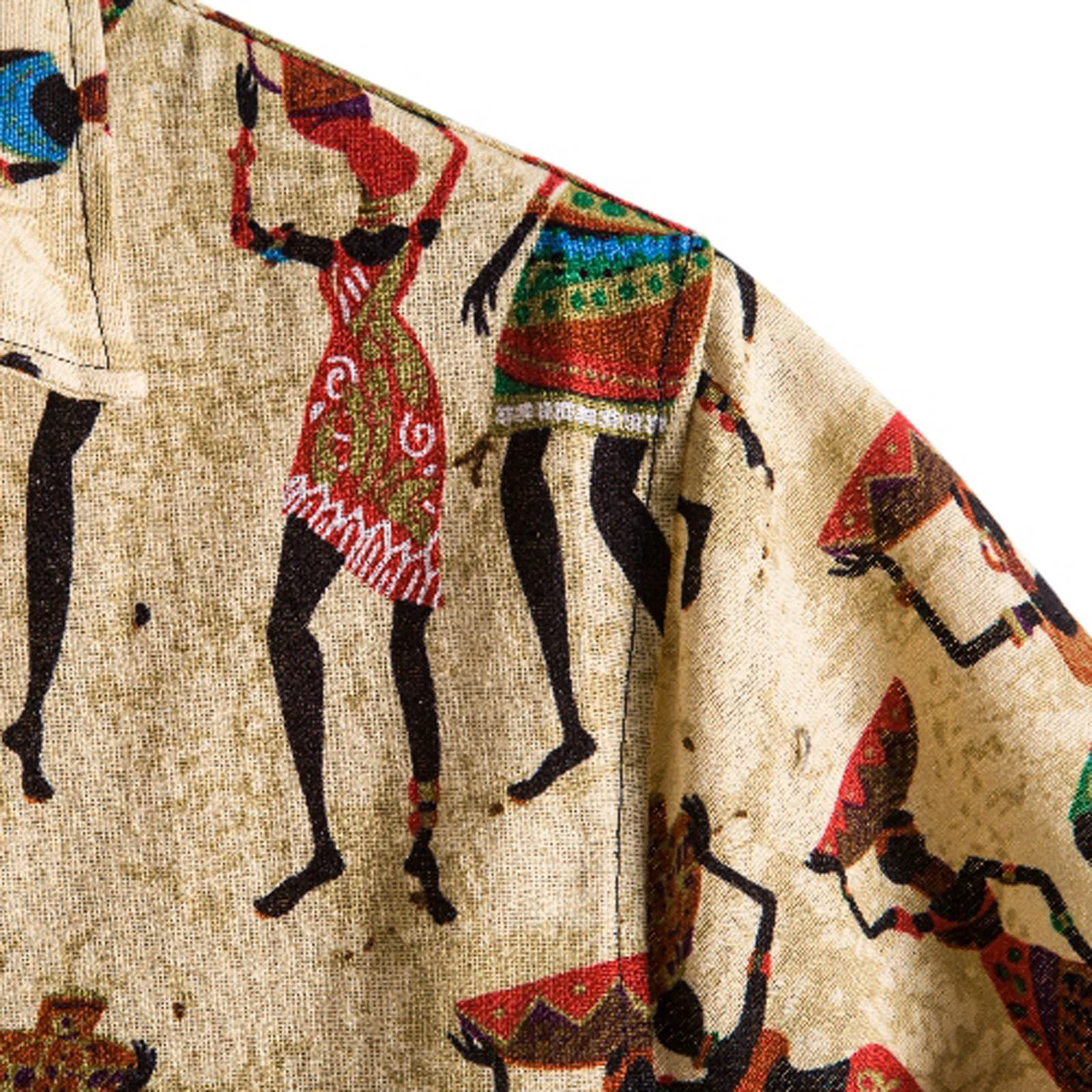 

Hip Hop Tie Dye Snap Button Long Sleeve Shirt Men's Summer Retro Short Sleeve Casual T-shirt Short Sleeve Men's Shirt Top