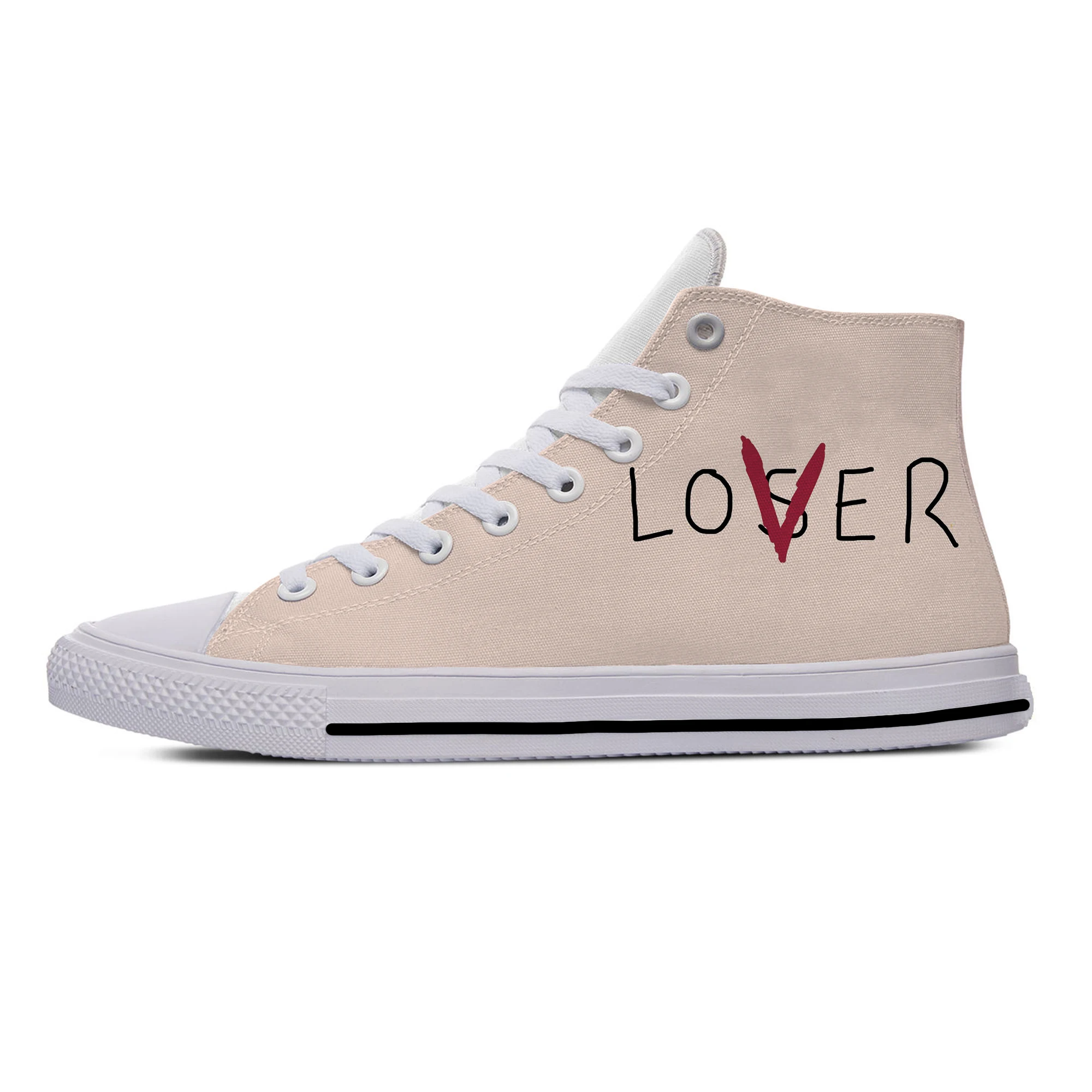 Pennywise It Movie Clown Joker Lover Loser Funny Casual Cloth Shoes High Top Lightweight Breathable 3D Print Men women Sneakers |