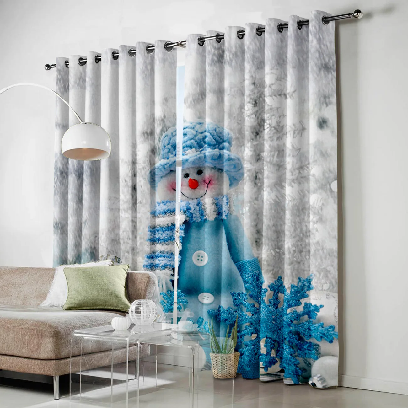 Снежный Цветок Счастливого Рождества занавески s окна гостиной Кухня Крытый окно