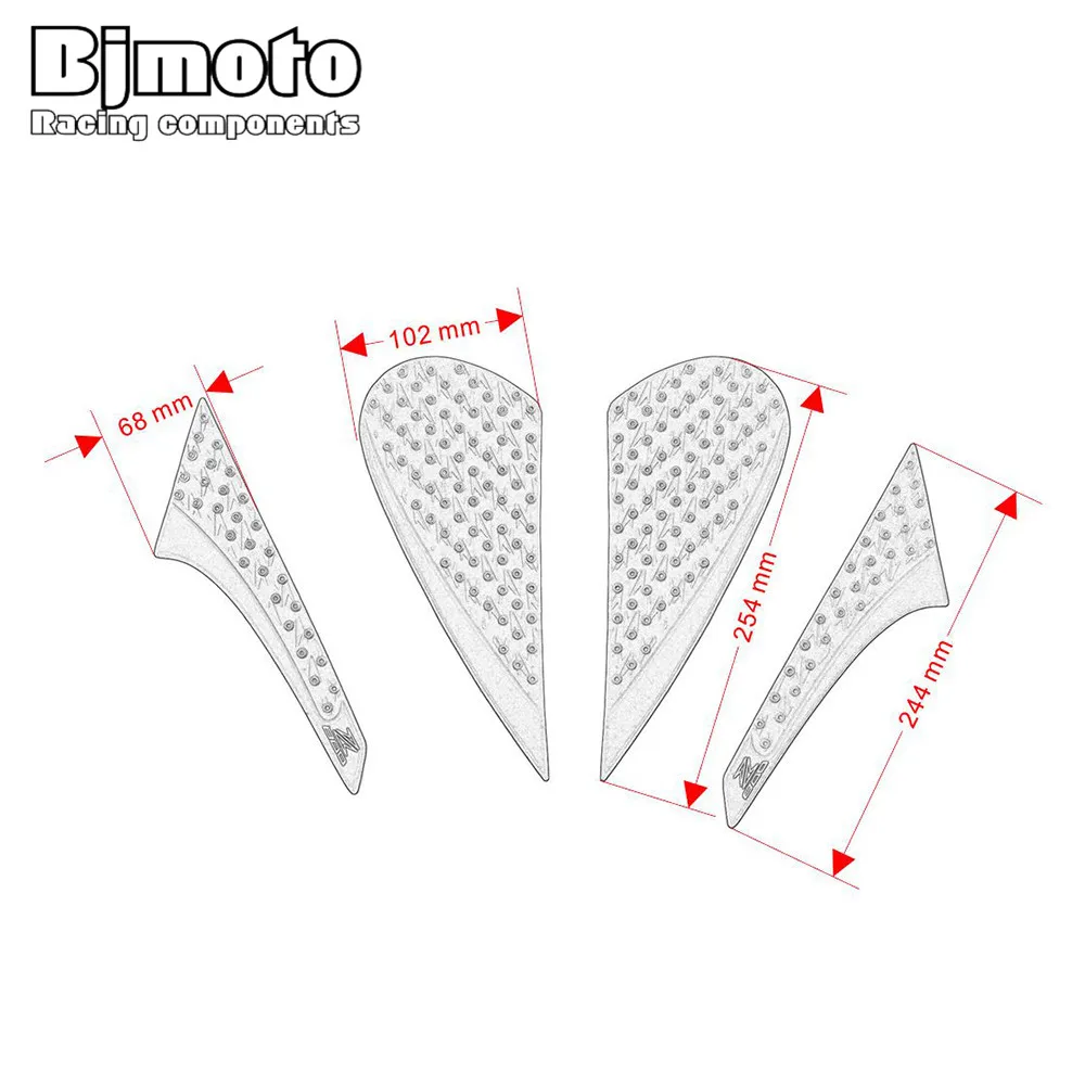 

New Motorcycle Anti slip Tank Pad Protector Stickers Side Gas Knee Grip Traction Pads For kawasaki Z800 2013 2014 2015 2016