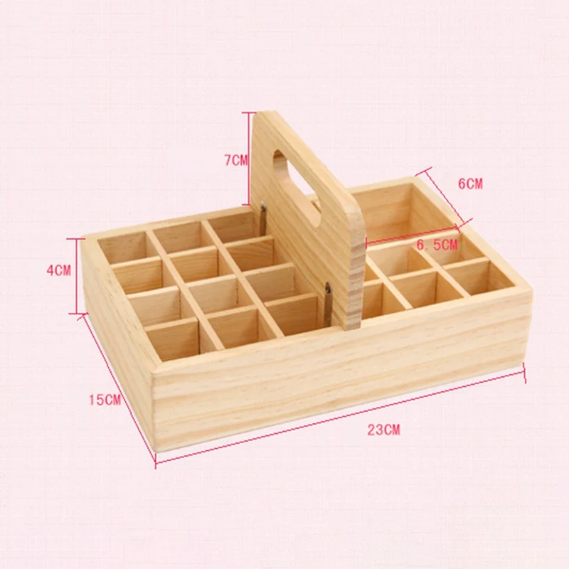 Деревянная коробка для хранения органайзер с 21 ячейками эфирных масел контейнер