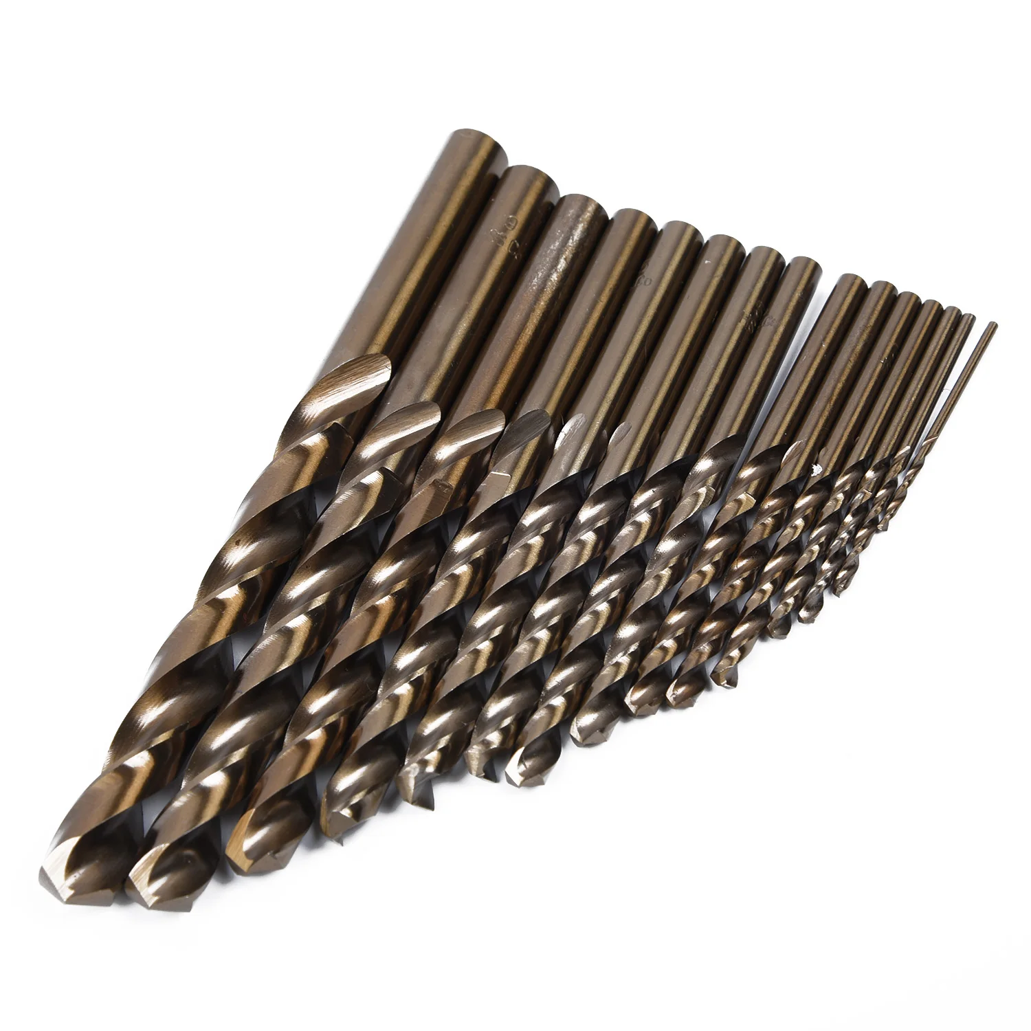 

15pcs Drill Bits With 5% Cobalt For High Tensile Steels Workshop Equipments