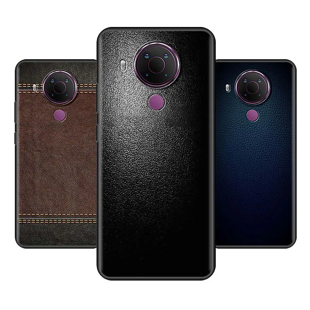 Leather Pattern Case for Nokia 7.2 3.4 5.4 5.3 2.3 2.4 2.2 8.3 G10 G20 X10 Protective Shell Black Ultrathin Soft Phone Cover | Мобильные