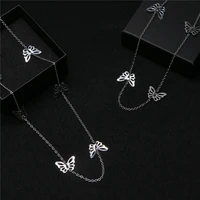new fashion hollow metal butterfly stainless steel necklace for women simple statement harajuku accessories jewelry neck chains