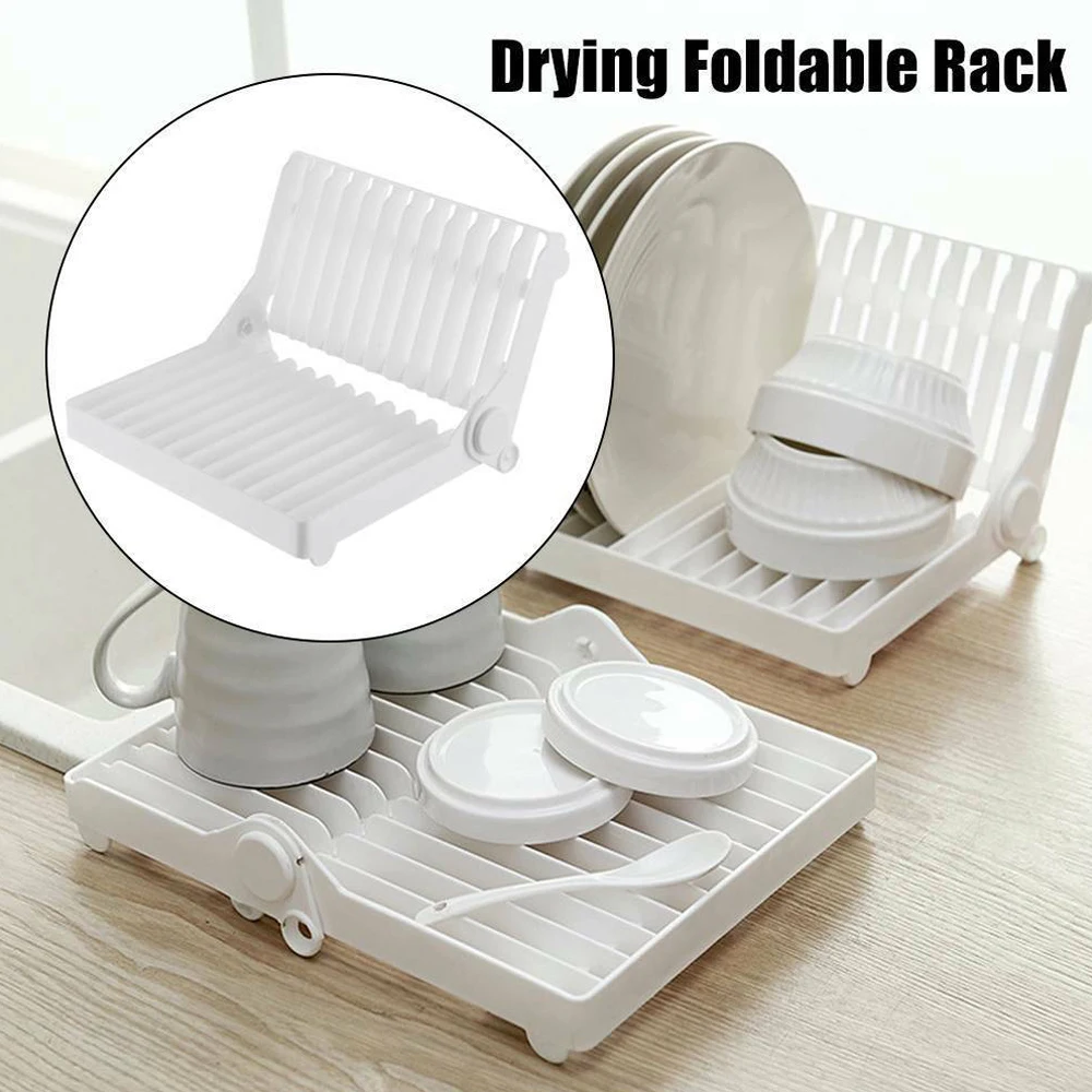Держатель для хранения из белого пластика рандомная сушилка тарелок кухонный