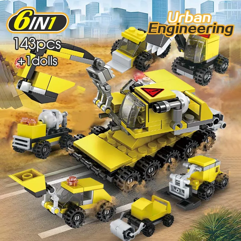 4/6in1 строительные блоки город Инженерная огонь медицинских аварийно