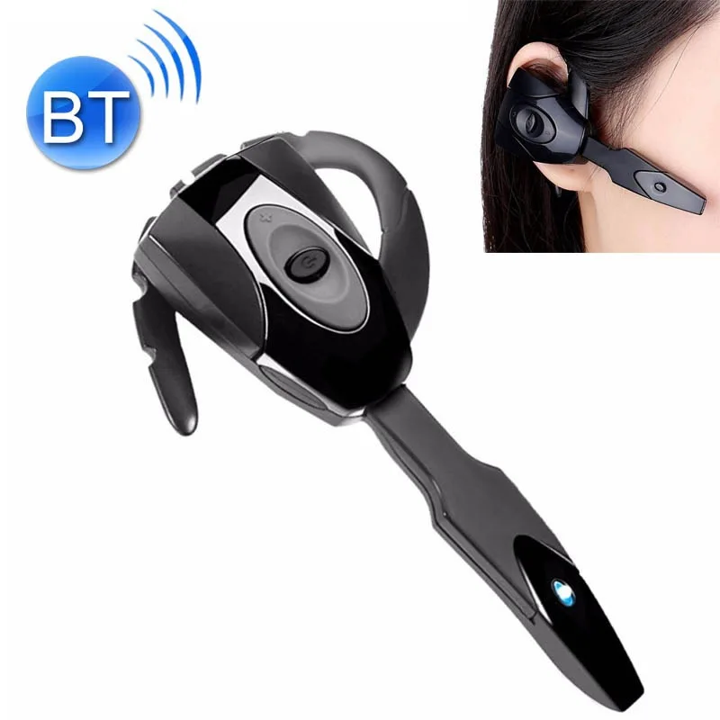 

Bluetooth 5.0 Ear for PS3 Bluetooth Headset Wireless Handsfree Single Ear-hook Earphone Button Silica Gel Headphone with Mic