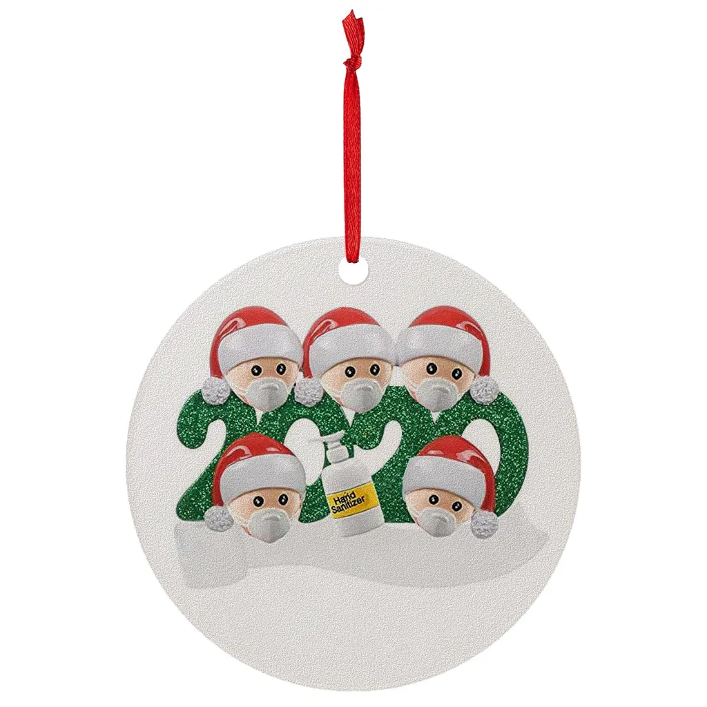 Дерево искусство персонализированные выжившие семья орнамент 2020 Рождество