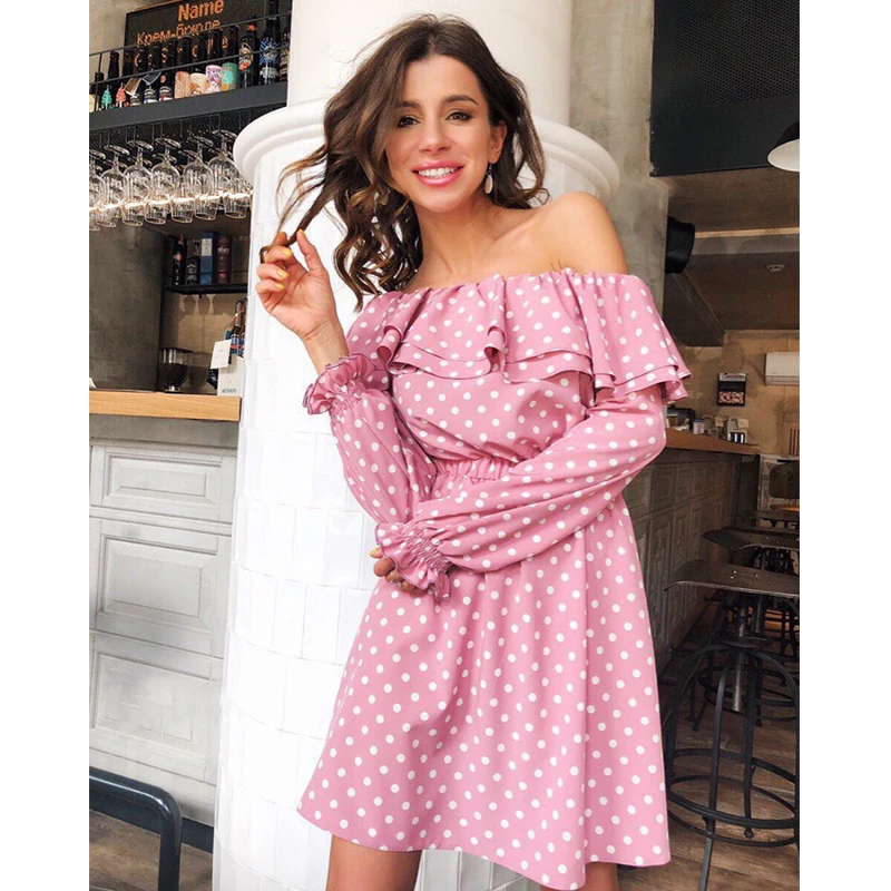 Женское винтажное плиссированное платье трапециевидной формы в горошек с