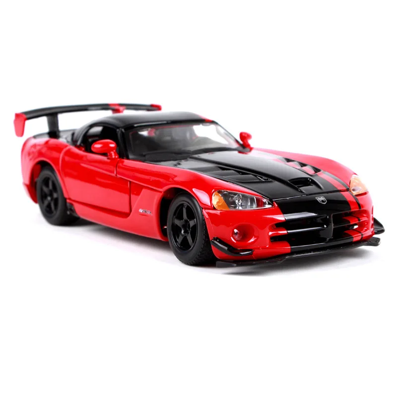 Модель автомобиля Bburago 1:24 Dodge Viper, Модель гоночного автомобиля, модель автомобиля из сплава, коллекция украшений, Подарочная игрушка