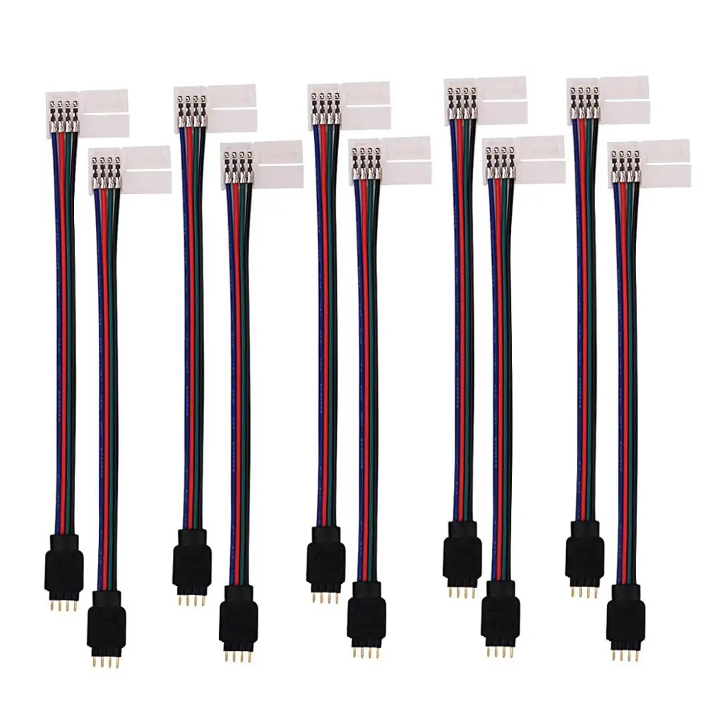 4-контактный разъем для светодиодной ленты 5050 RGB Fntek 10 шт. мм адаптер питания