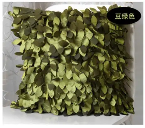 army green Листья оптом наволочки для дивана подушки/модное перо павлина наволочки Декор для вечеринки Рождества - Цвет: army green