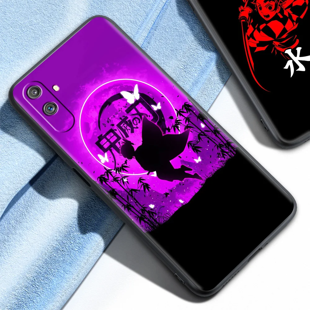demon slayer logo phone case for realme 8 7 6 pro 8i c21 c3 xt c21y c11 gt neo 2 silicone cover 7i 5 c15 x50 black soft shell free global shipping