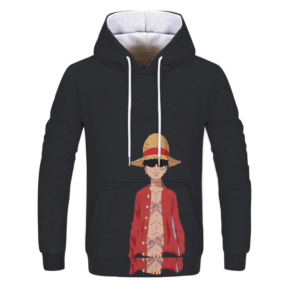 

Streetwear Japanese Anime Characters Luffy Fall Winter Popular Men's Sweater Hoodie Personalized Fashion 3D Printing