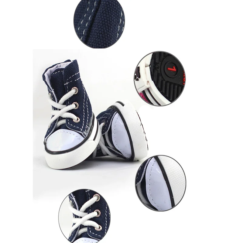 

Dog Shoes Canvas Pet Dog Boots Fashion Teddy Poodle Golden Retriever Denim Dog Cat Shoes Socks Comfortable Non-slip Pet Products