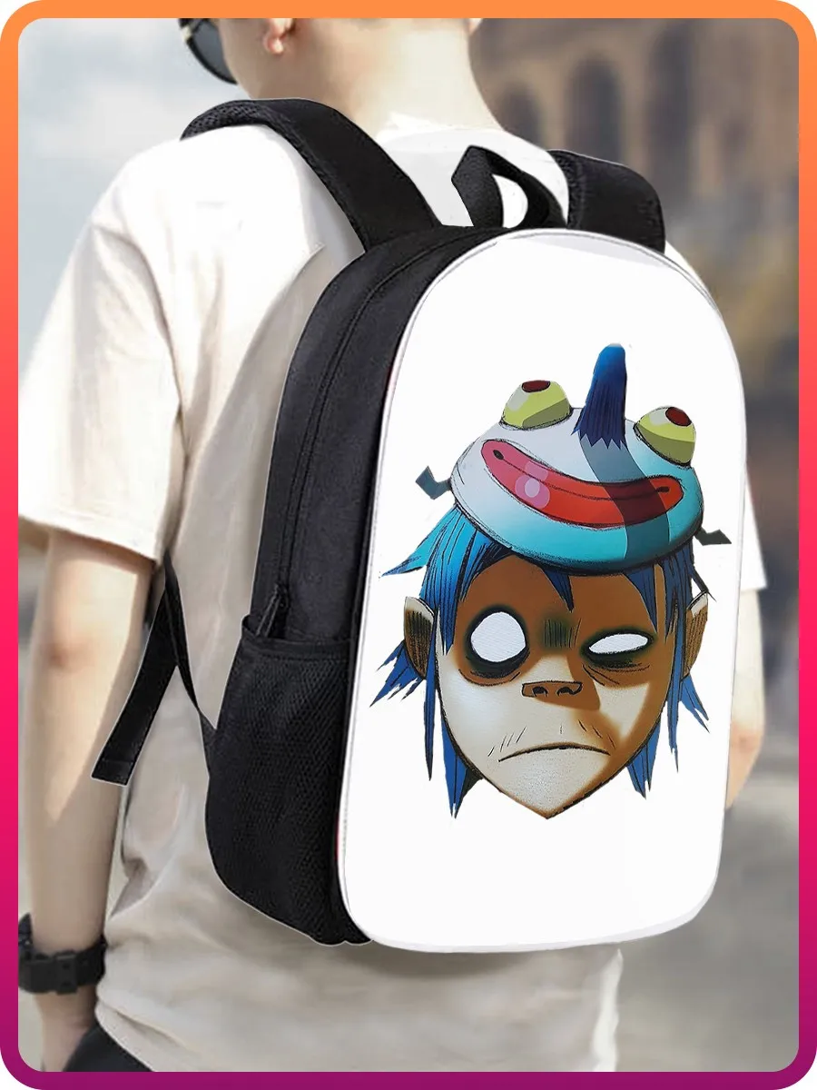 Рюкзак Gorillaz (Горилаз музыка alternative хип-хоп рок Noodle Деймон Албарн 2-D pop) - 15 купить по