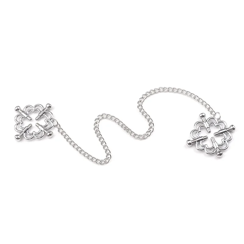 Нержавеющая сталь Регулируемый пыток играть зажимы металлический ниппель