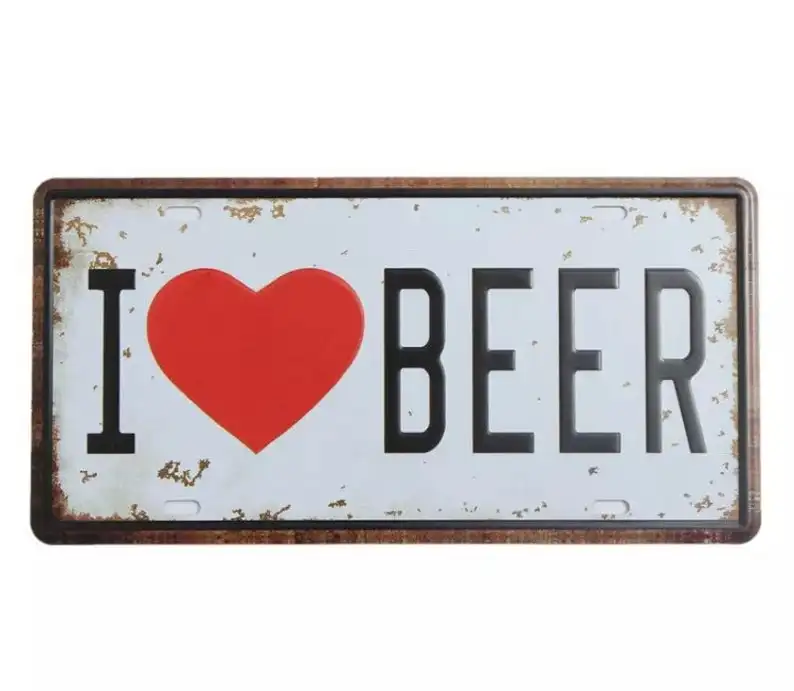 Металлические жестяные номерные знаки • винтажный металлический жестяной знак