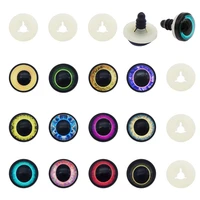 julie wang 10 pairs 14mm glass cat animal safety eyes round pupil buttons with washer toy doll eyeball jewelry making accessory