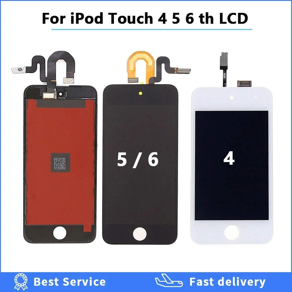 ЖК-дисплей высокого качества для iPod Touch 4 5 6 7 с кодирующий преобразователь
