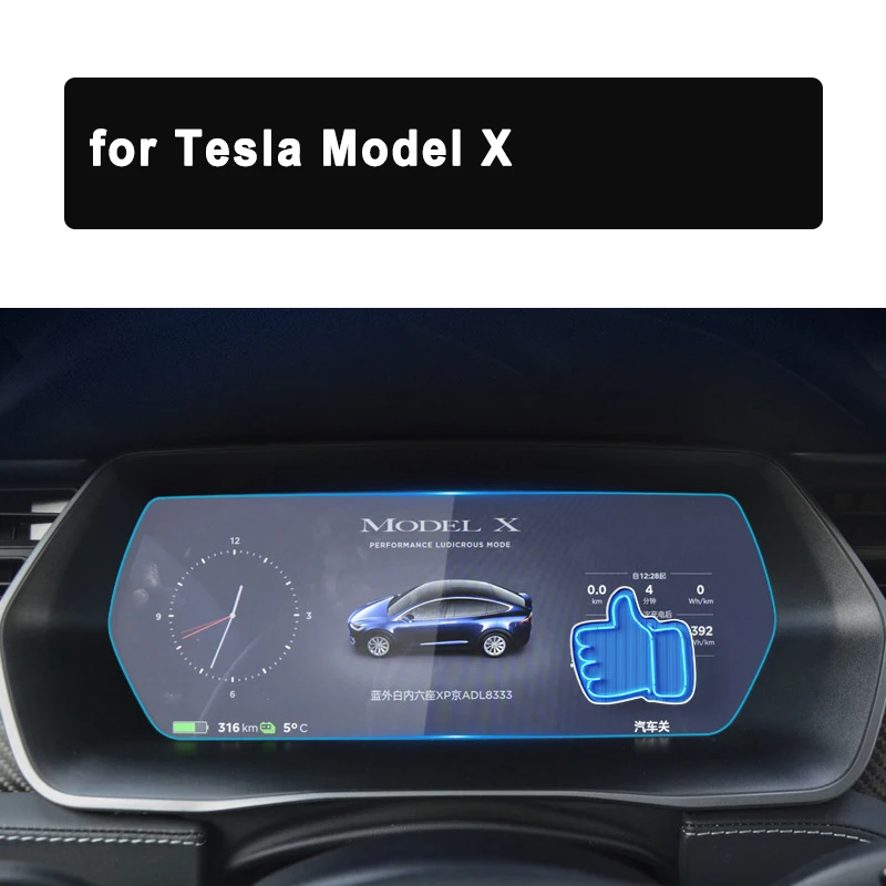 

Защитная пленка для экрана автомобильной приборной панели, HD закаленное стекло, пленка-наклейка для Tesla Model S, Tesla Model X