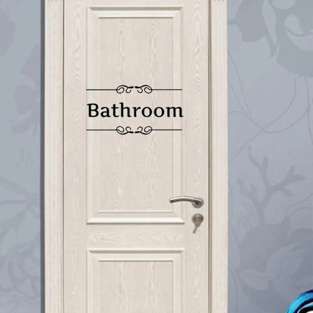 

50% Hot Sale Removable Waterproof Bathroom Toilet Door Wall Decal Sticker Home DIY Decor