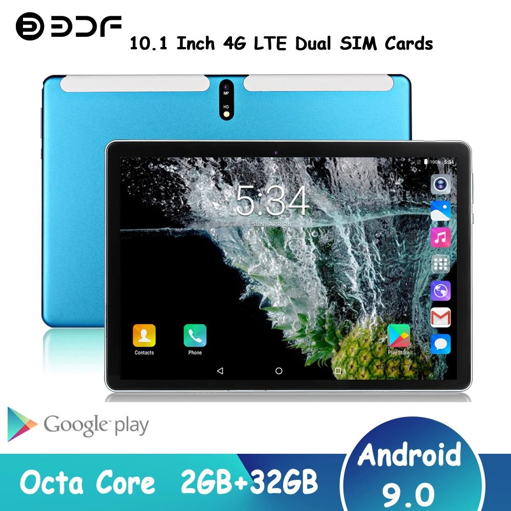 2020 планшетный ПК 10 1 дюймов Android 9 0 Tab Восьмиядерный Google Play 4G LTE телефонный звонок WiFi