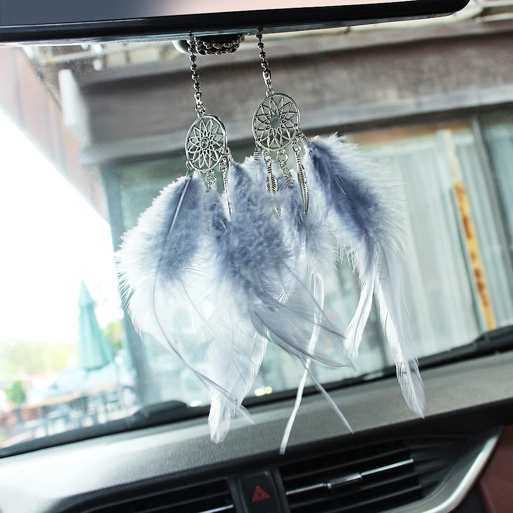 Автомобильная подвеска Ловец снов ветряные колокольчики украшение с перьями