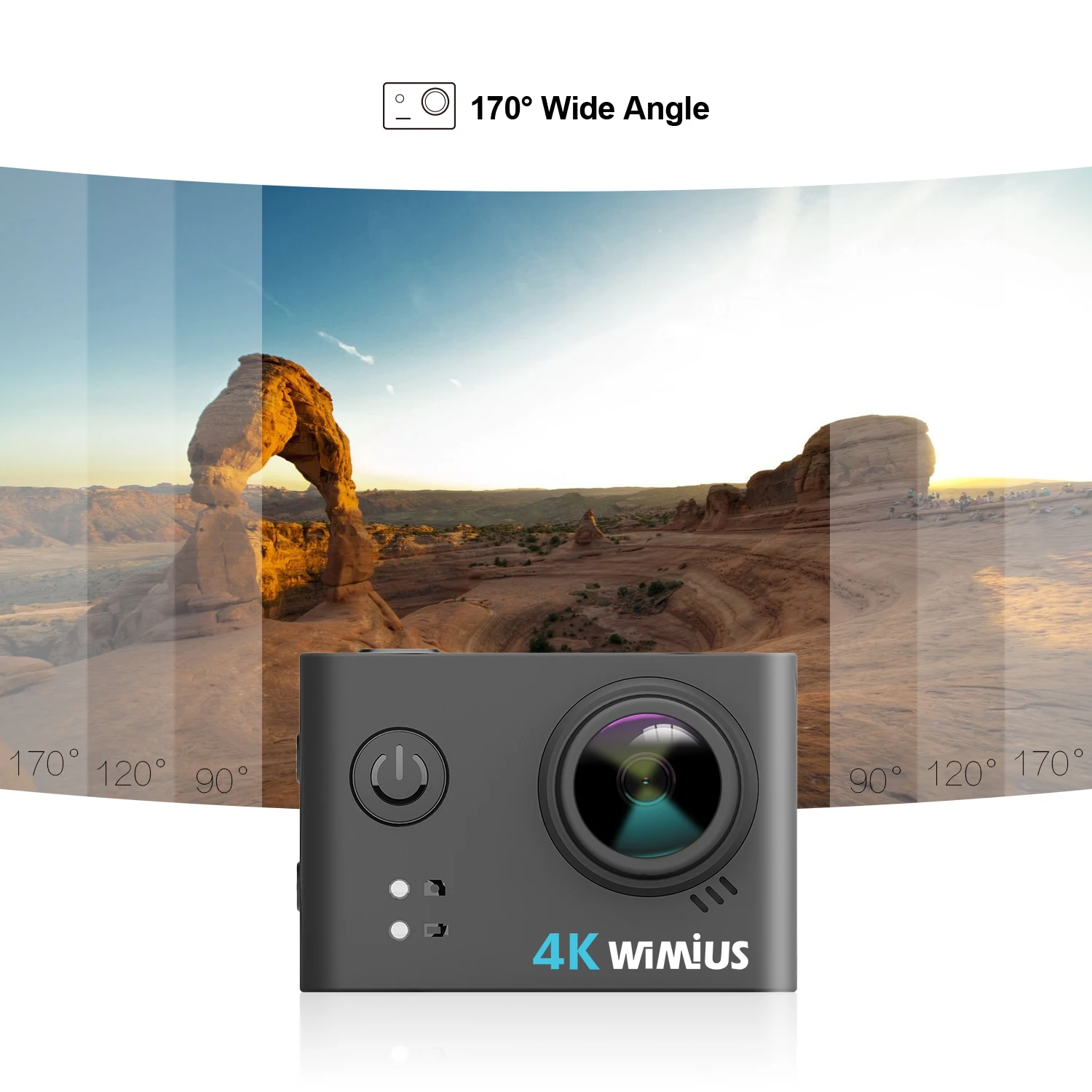 Wimius L2 Спортивная экшн видеокамера s 12MP Водонепроницаемая 4K Ultra HD DV 170D камера wifi на