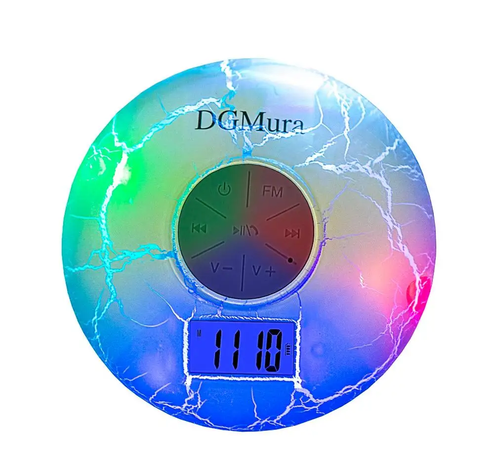 Bluetooth-динамик для душа Водонепроницаемый IPX7 + ЖК-дисплей FM-радио NFC 2600 мА · ч