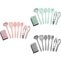 8 piece mini kitchenware set non stick pan mini silicone small baby food supplement cooking pan spatula colander