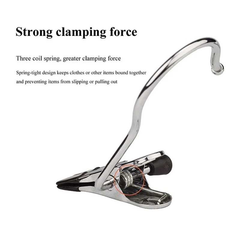 

10Pcs Stainless Steel Drying Rack Hanging Clothespin Laundry Folder Clothes Storage Rack Boots Pants Curtains Clip Metal Hanger