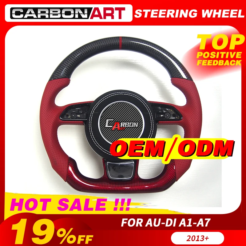 Автомобильный Стайлинг A5 рулевое колесо из углеродного волокна для Audi i A3 A4 A6 A7